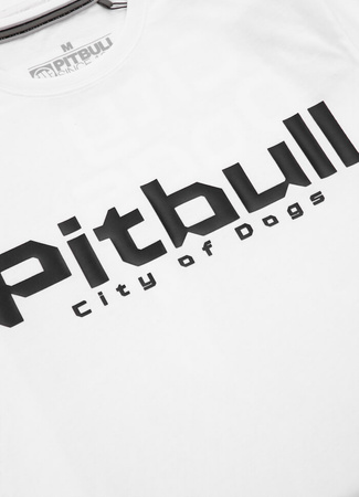 T-shirt PIT BULL CITY OF DOGS biały