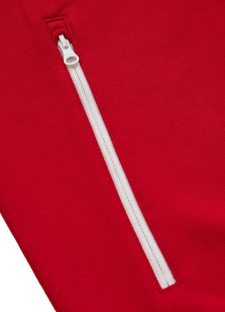 Bluza PIT BULL SMALL LOGO TERRY czerwona rozpinana