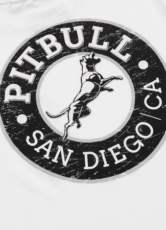 T-shirt PIT BULL SAN DIEGO CA BLACK biały