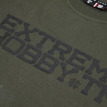 Bluza EXTREME HOBBY BRUSHED BLOCK khaki prosta