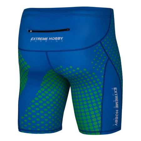 Legginsy Biegowe 1/3 Męskie EXTREME HOBBY HALFTONE niebieskie