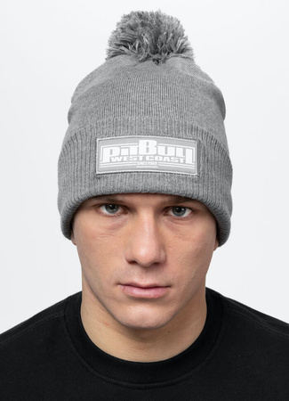 Czapka zimowa PIT BULL BUBBLE ONE TONE BOXING szara