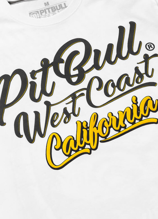 T-shirt PIT BULL SURF DOG biały