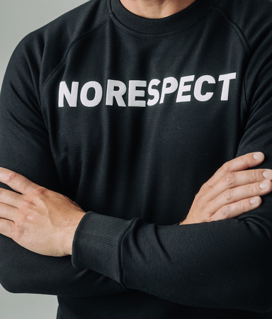 Bluza NO RESPECT SLOGAN czarna prosta