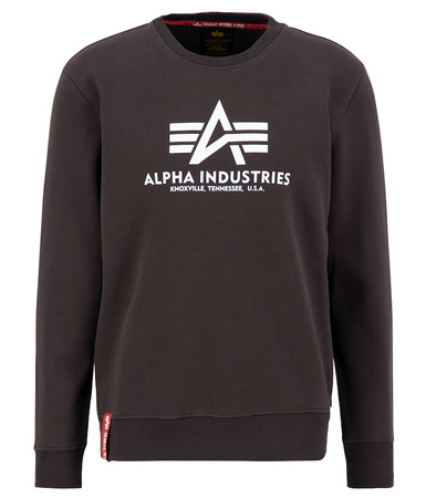 Bluza ALPHA INDUSTRIES BASIC brązowa (hunter brown) prosta 178302 696