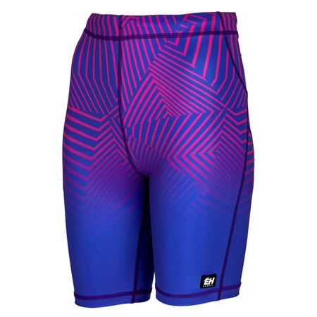 Legginsy biegowe 1/3 damskie EXTREME HOBBY CALEIDOSCOPE fioletowy