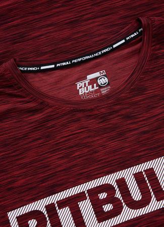 T-shirt PIT BULL HILLTOP CASUAL SPORT bordowy (burgundy melange)