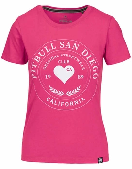 T-shirt damski PIT BULL HEARTIE WMN różowy (rasberry red)