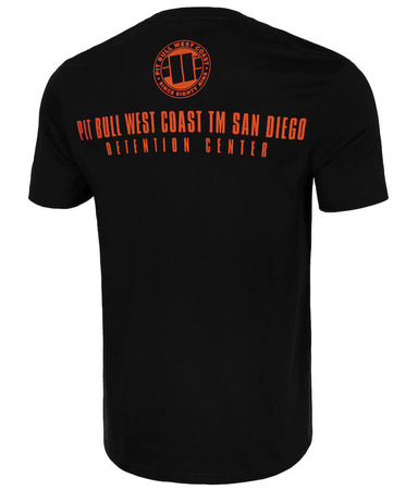 T-shirt PIT BULL ORANGE DOG czarny