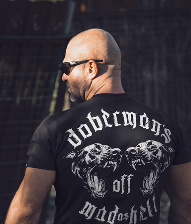 T-shirt DOBERMANS MAD AS HELL TS383 czarny