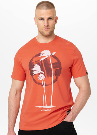 T-shirt PIT BULL PALMS brigh salmon