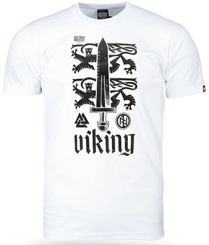 T-shirt DOBERMANS VIKING LION TS371 biały