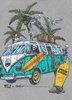 T-shirt PIT BULL Denim Washed RAW EDGE OPEN BEACH szary (grey)