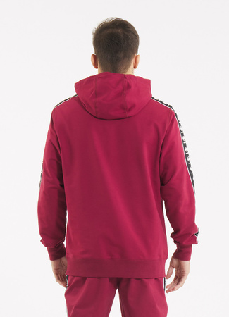 Bluza PIT BULL Tricot Terry TAPE NUGGET bordowa kaptur