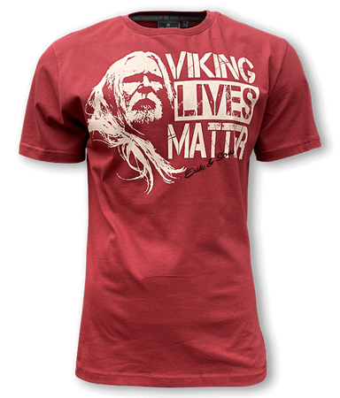 T-shirt ERIK & SONS VIKING LIVES MATTER brązowy