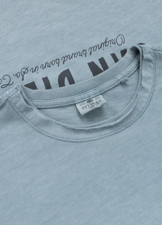 T-shirt PIT BULL Denim Washed RAW EDGE PACIFIC blue