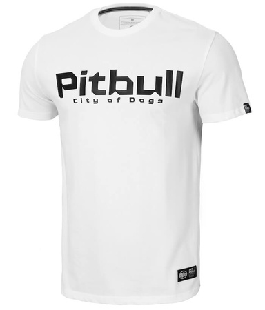 T-shirt PIT BULL CITY OF DOGS biały