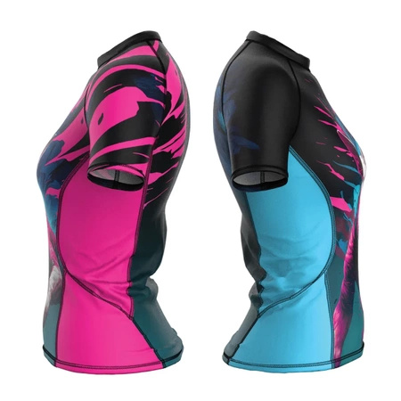 Short Sleeve Rashguard Damski Vivid Bulterier