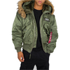 Kurtka ALPHA INDUSTRIES 45P HOODED oliwkowa (sage green) 144103 01