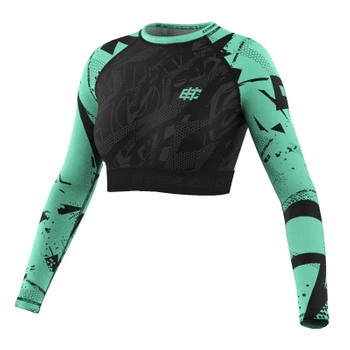 Damski crop top longsleeve EXTREME HOBBY NEO miętowy