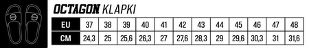 Klapki Octagon CAPTION biało-czarne