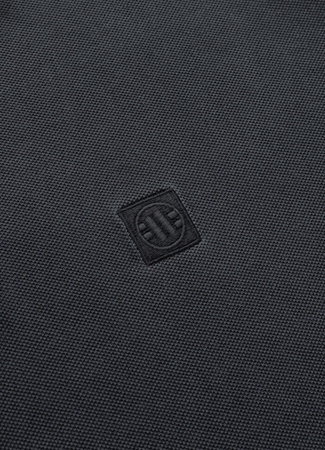 POLO PIT BULL Denim Washed Pique SMALL LOGO dark graphite