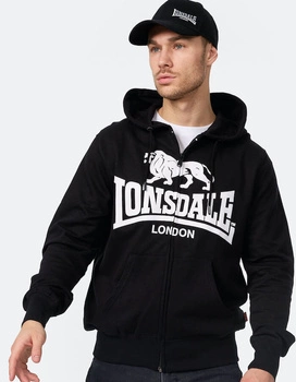 Bluza LONSDALE KRAFTY czarna rozpinana