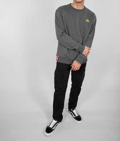 Bluza ALPHA INDUSTRIES SMALL LOGO grafitowa (charcoal) prosta 188307 315