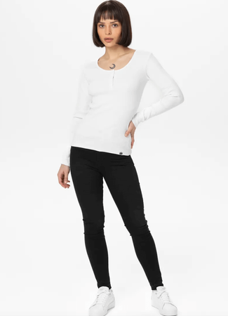Damski Longsleeve PIT BULL RIB WMN biały