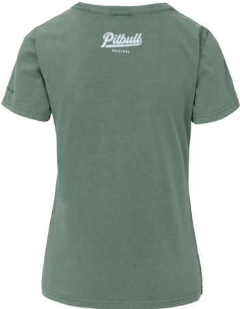 T-shirt damski PIT BULL Denim Washed ANGEL LOGO green