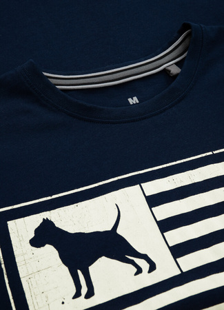 T-shirt PIT BULL PITBULL USA granatowy