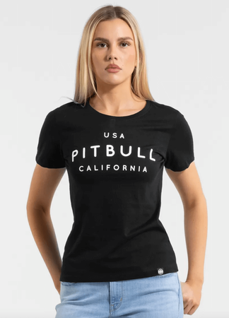 T-shirt damski PIT BULL USA CAL WMN czarny