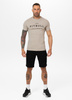 T-shirt PIT BULL USA CAL 190 spandex beżowy (greyish sand)
