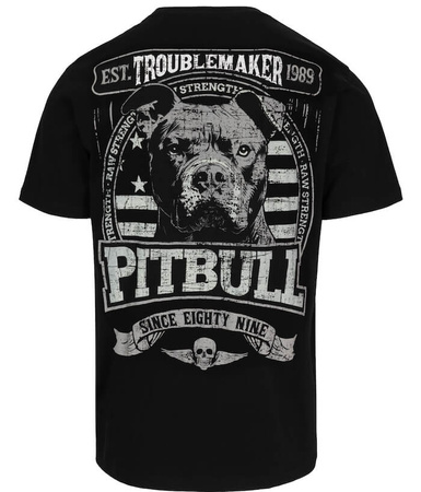 T-shirt PIT BULL TROUBLEMAKER czarny