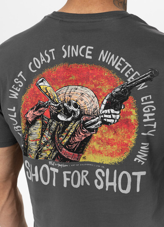 T-shirt PIT BULL SHOT FOR SHOT grafitowy