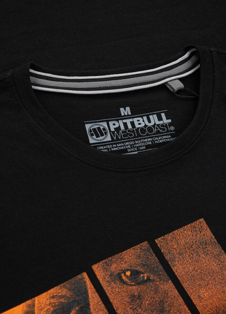 T-shirt PIT BULL ORANGE LOGO czarny