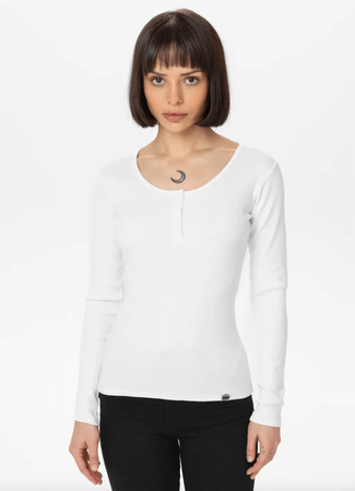 Damski Longsleeve PIT BULL RIB WMN biały