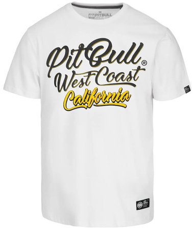T-shirt PIT BULL SURF DOG biały