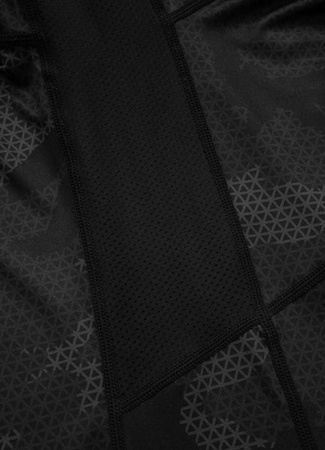 Koszulka sportowa PIT BULL MESH NET CAMO HILLTOP 2 All Black Camo długi rękaw