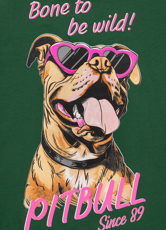 T-shirt damski PIT BULL SUNGLASSES DOG WMN zielony (leaf green)