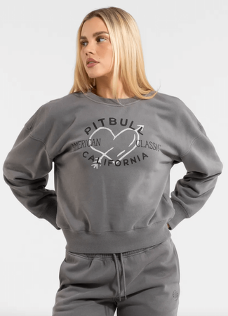 Damska bluza PIT BULL MANZANITA HEART WMN grey prosta
