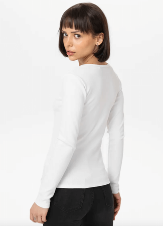 Damski Longsleeve PIT BULL RIB WMN biały