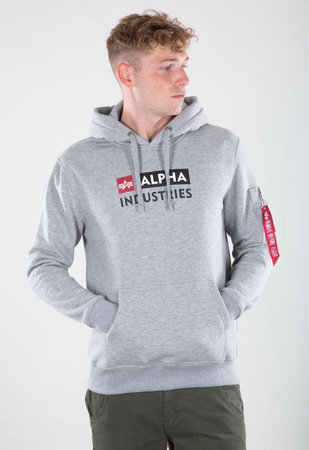 Bluza ALPHA INDUSTRIES BLOCK LOGO szara kaptur 118338 17