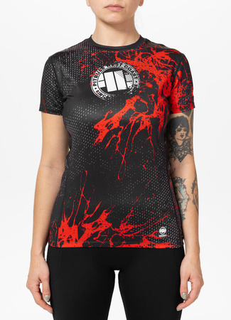 Damska koszulka sportowa Mesh PIT BULL BLOOD DOG WMN czarna