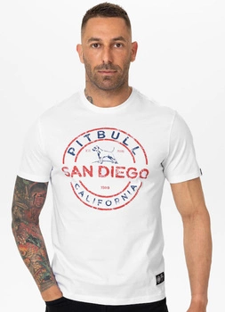 T-shirt PIT BULL SAN DIEGO INS. biały