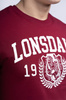 T-shirt LONSDALE STAXIGOE bordowa