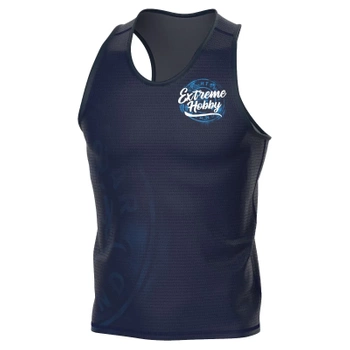 Damski tank top techniczny EXTREME HOBBY BADGE granatowy
