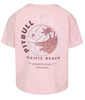 T-shirt damski PIT BULL Oversize PLANET SURF powder pink