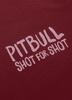 T-shirt PIT BULL SHOT FOR SHOT bordowa