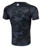 Rashguard PIT BULL ALL BLACK CAMO SMALL LOGO krótki rękaw